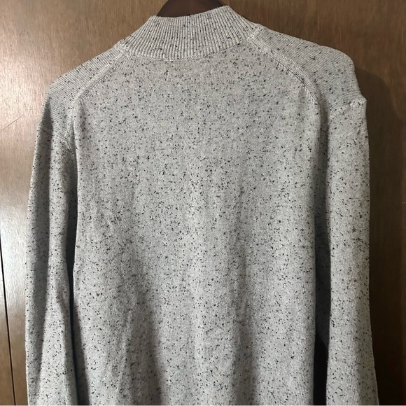Denver Hayes Men's Speckled Grey Quarter-Zip Sweater Cozy Size 2XL NWT - Picture 8 of 11